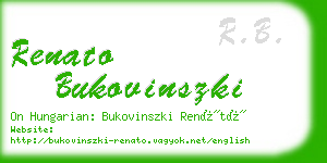 renato bukovinszki business card